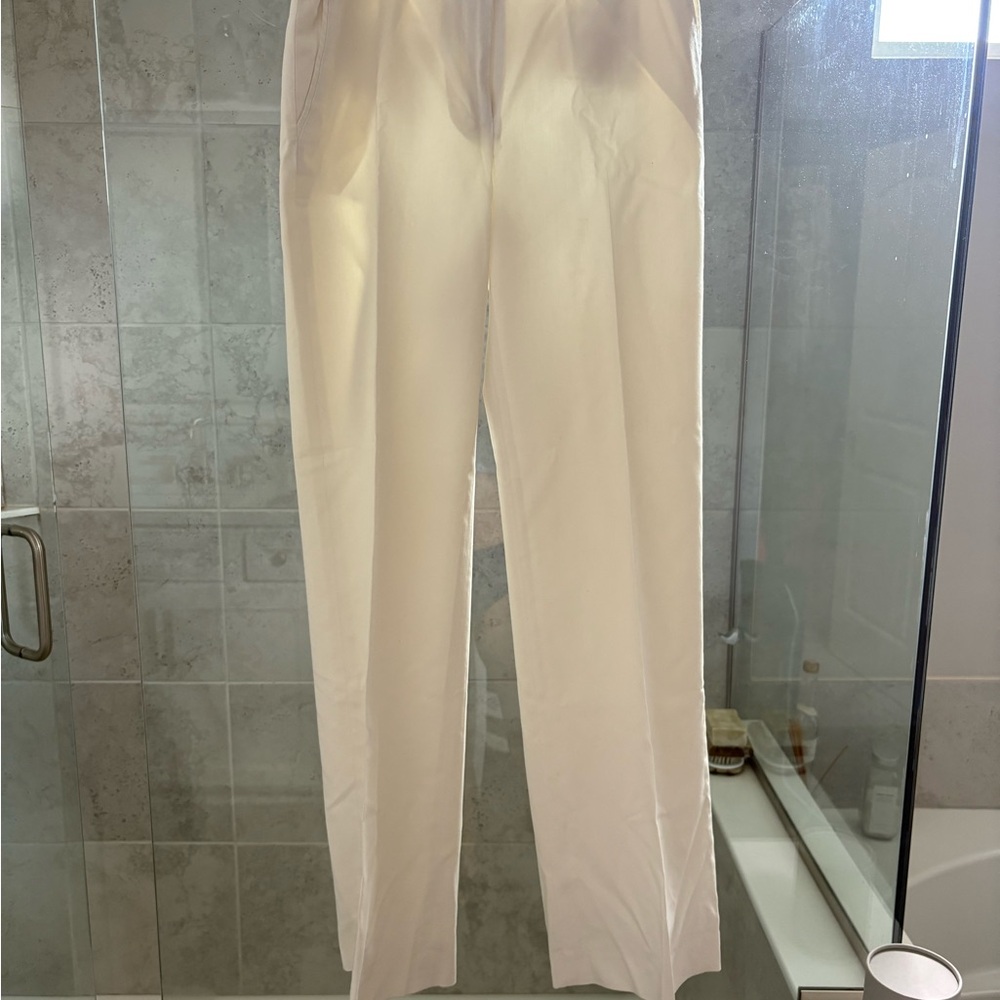 Ann Taylor Cream Linen trousers